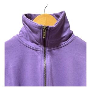 AFRM Purple Quarter Zip Long Sleeve Cropped Sweatshirt Top Women's XS